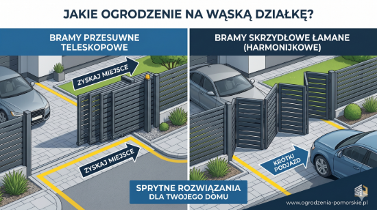 Jakie ogrodzenie na wąską działkę? Sprytne rozwiązania dla bram przesuwnych i skrzydłowych