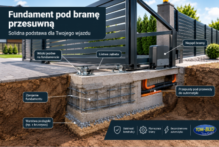 Fundament pod bramę przesuwną – jak go wykonać, żeby uniknąć problemów z montażem?
